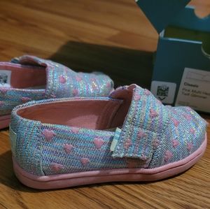 Tiny Toms Alpargata Glimmer Heart Toddler Shoes 7